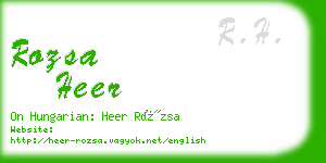 rozsa heer business card